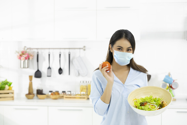 外国人,女性,食べ物