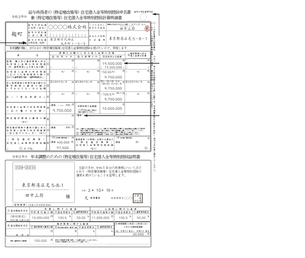 住宅借入金等特別控除申告書